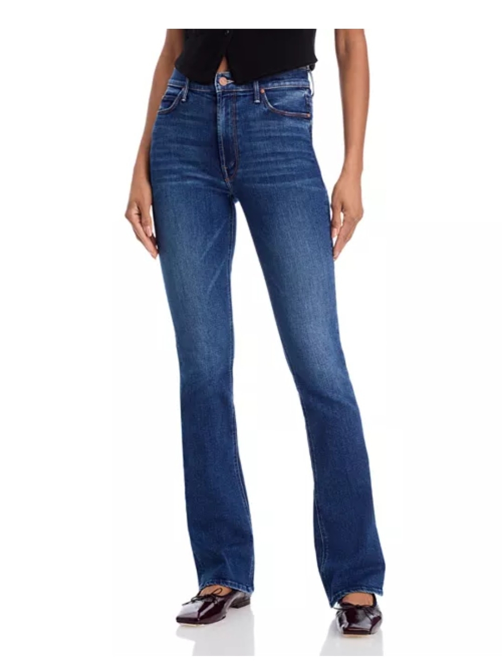 MOTHER High Waisted Runaway Jeans In Teaming Up Size 25